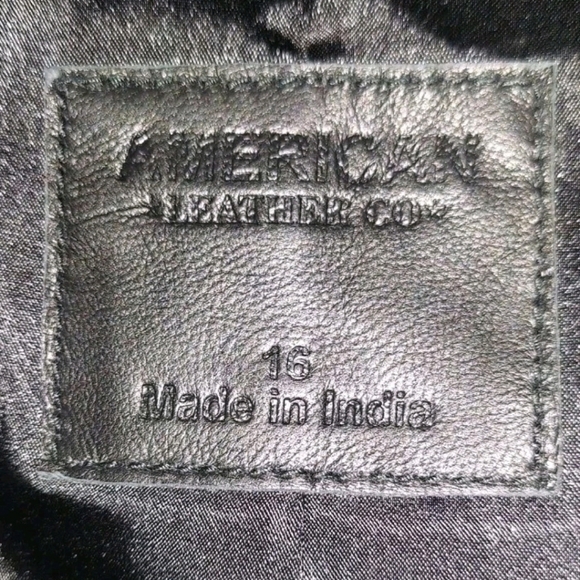 American Leather Co. Sz 16 Soft Leather Moto Jacket Black QVC Retail $319 - Picture 11 of 15